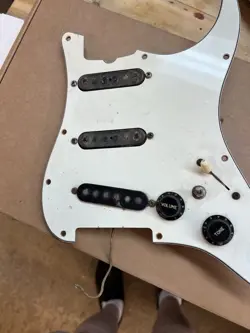 EARLY 60’S FENDER STRAT PICKGUARD, W/1978 DIMARZIO FAT STRAT LEAD PICKUP