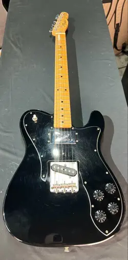 FENDER JAPAN TELECASTER CUSTOM BLACK ELECTRIC GUITAR FROM JAPAN
