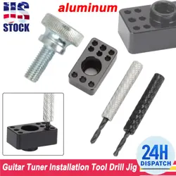 US GUITAR TUNER INSTALLATION TOOL DRILL JIG FOR FENDER SQUIER PIN-MOUNT TUNERS
