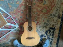 SQUIER BY FENDER 20TH ANNIVERSARY MA-1 ACOUSTIC GUITAR W/ HARD CASE GREAT COND.