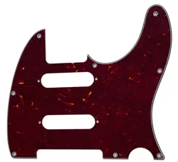 FITS FENDER TELECASTER DOUBLE ST SINGLE COIL GUITAR PICKGUARD 4 PLY RED TORTOISE