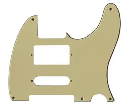 FOR FENDER TELE 5 HOLE PAF STRAT PICKUP GUITAR PICKGUARD 3 PLY VINTAGE YELLOW
