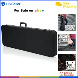 HARD-SHELL WOOD GUITAR CASE FOR ELECTRIC GUITAR FITS FENDER STRAT TELE BLACK
