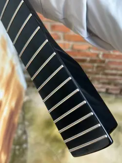 BLACK GLOSS STAINLESS STEEL 22FRET MAPLE FENDER TELE ELECTRIC GUITAR NECK NO DOT