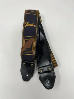 TRUE VINTAGE 1970’S FENDER GUITAR STRAP 1ST GENERATION METAL BUCKLE