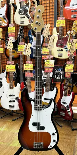 ELECTRIC BASS GUITAR FENDER USA AMERICAN STANDARD PB HARD CASE 1995 USED