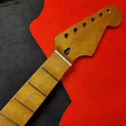 SCALLOPED MAPLE STRAT NECK FITS FENDER STRATOCASTER BODY 22FRETS