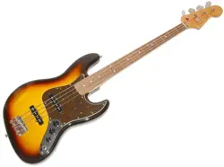 ELECTRIC BASS GUITAR FENDER JAPAN JB62-58 JAZZ SUNBURST U016458 WITH SOFT CASE