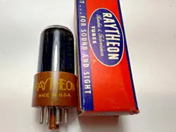 NOS RAYTHEON 6V6GTY  MICANOL LOW LOSS BASE VACUUM TUBE BLACK GLASS 6V6GT FENDER