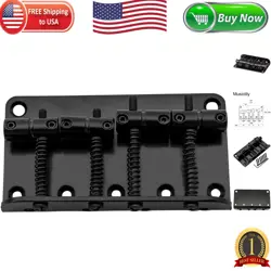 VINTAGE 4-STRING TOP LOAD BASS BRIDGE FOR FENDER PRECISION & JAZZ BASSES - BLACK