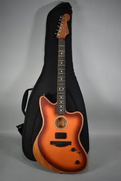 2021 FENDER ACOUSTASONIC JAZZMASTER SUNBURST FINISH ACOUSTIC ELECTRIC W/BAG