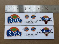 2PCS VINYL UV TRANSFER DECALS STICKERS FOR FENDER TELECASTER GUITAR HEADSTOCK