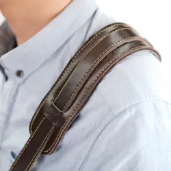 FIT FENDER ADJUSTABLE GENUINE LEATHER GUITAR BASS STRAP