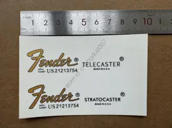 2PCS WATERSLIDE TRANSFER HEADSTOCK DECALS FIT FOR FENDER TELE +STRAT GUITAR BASS