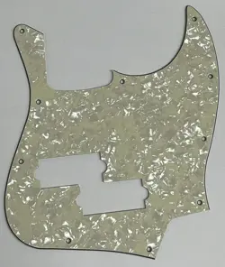 CUSTOM FOR FENDER TOP JAZZ BASS WITH PB PICKUP GUITAR PICKGUARD IVORY WHITE PEAR