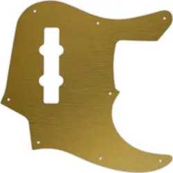 WD CUSTOM PICKGUARD FOR FENDER 22 FRET LONGHORN JAZZ BASS #14 SIMULATED BRUSH...