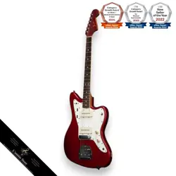 FENDER 1966 JAZZMASTER CANDY APPLE RED MATCHING HEAD