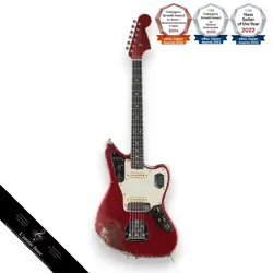 FENDER 1964 JAGUAR CANDY APPLE RED B NECK GUITAR