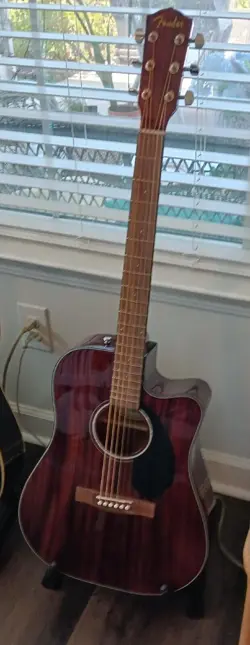 FENDER CD-60SCE DREADNOUGHT ALL-MAHOGANY ACOUSTIC-ELECTRIC GUITAR