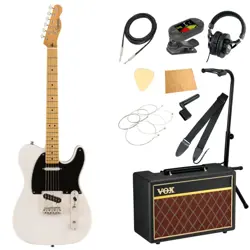 SQUIER BY FENDER CLASSIC VIBE '50S TELECASTER MN WBL WITH VOX AMP, 11-PIECE BEGI