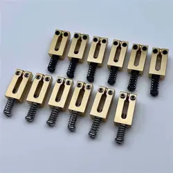 SOLID BRASS GUITAR BRIDGE SADDLES 10.50/10.80MM FIT FENDER STRAT / TELE USA SHIP