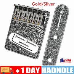 CHROME RETRO FENDER TELECASTER ELECTRIC GUITAR BRIDGE 6-SADDLES CONTROL PLATE