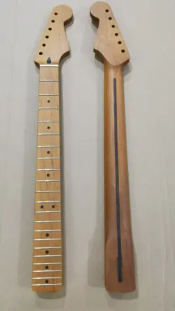 21 FRET STAINLESS ROASTED MAPLE GUITAR NECK NITRO 8 MM FOR FENDER ST REPLACEMENT
