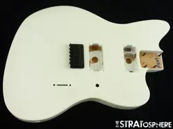 FENDER JIM ROOT JAZZMASTER V4 BODY & HARDWARE MAHOGANY SATIN WHITE