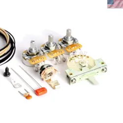 COMPLETE FENDER STRATOCASTER WIRING KIT - INCLUDES  COMPONENTS & GUIDE