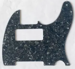 ELECTRIC GUITAR PICKGUARD FOR FENDER TELE 8 HOLE P90 STYLE,4 PLY BLACK PEARL