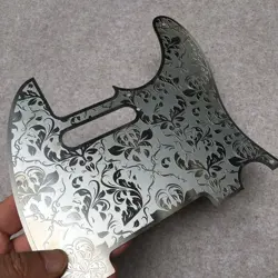 GUITAR PICKGUARD FOR FENDER TELECASTER 52 62 /8 HOLE STAINLESS STEEL SCULPTURE