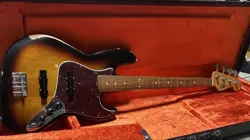 ELECTRIC BASS GUITAR FENDER ROADWORN SERIES JAZZ SUNBURST WITH HARD CASE