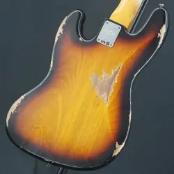 FENDER CUSTOM SHOP 1961 JAZZ BASS HEAVY RELIC SUNBURST USED