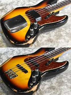 FENDER CUSTOM SHOP 1961 JAZZ BASS HEAVY RELIC 3-TONE SUNBURST USED LIGHTWEIGHT