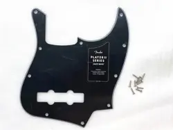 W/SCREWS! GENUINE MIM FENDER PLAYER II JAZZ J BASS 3-PLY PICKGUARD BLACK 10 HOLE
