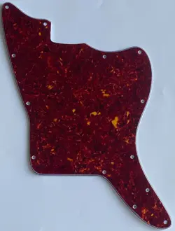 FOR FIT FENDER US JAZZMASTER BLANK STYLE GUITAR PICKGUARD 4 PLY RED TORTOISE