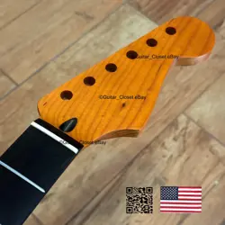 ROASTED MAPLE ROSEWOOD STRAT NECK NITRO SATIN FITS WARMOTH FENDER SR02NN