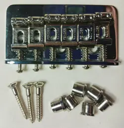 GENUINE FENDER HARDTAIL CHROME BRIDGE SET TELE STRAT FERRULES & SCREWS