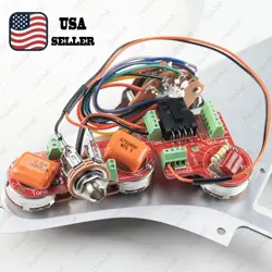 SOLDERLESS 18MM BRASS SHAFT POT CUSTOM DUAL TONE WIRING HARNESS FOR FENDER STRAT