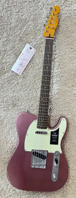 FENDER VINTERA II ROAD WORN '60S TELECASTER, ROSEWOOD BOARD, BURGUNDY METALLIC