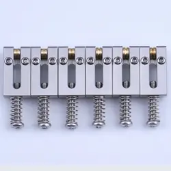 6 STRING STEEL STAINLESS BRIDGE ROLLER SADDLES FOR FENDER STRAT TELE 10.5MM