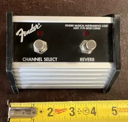 VINTAGE FENDER GUITAR AMPLIFIER FOOT SWITCH - CHANNEL SELECT & REVERB