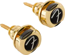 FENDER INFINITY STRAP LOCKS, GOLD, SET OF 2 WITH BUTTONS AND SCREWS, 0990818649