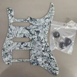 3-PLY BLACK PEARL PICKGUARD FOR FENDER STRATOCASTER STRAT HSS/SSH W KNOBS