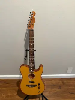 USED FENDER ACOUSTASONIC TELECASTER IN BUTTERSCOTCH BLONDE