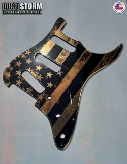 AMERICAN FLAG PICKGUARD TREMOLO COVER COPPER ACRYLIC MIRROR FENDER STRATOCASTER
