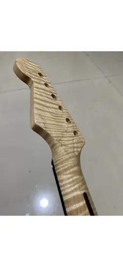 AAAA ROSEWOOD 22FRETS   SATIN FLAME MAPLE DIY ELECTRIC GUITAR NECK