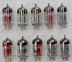 LOT OF TEN (10) 12AX7 SOVTEKS GT FENDER INCL.  PREAMP TUBES UNTESTED