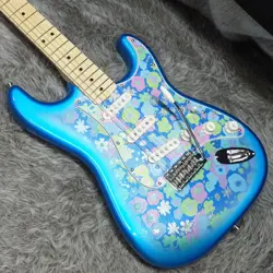FENDER JAPAN LIMITED STRATOCASTER MN BLUE FLOWER