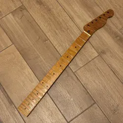 4A 22 FRETS TIGER ROASTED FLAME MAPLE GUITAR NECK FOR DIY TELECASTER TELE FENDER